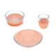 Dish Set Glass/Silicone apricot - set riadu