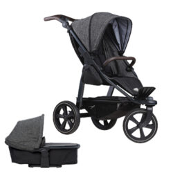 set Mono2 combi push chair-air chamber wheel 2024 prem. anthracite - kombinovan korek