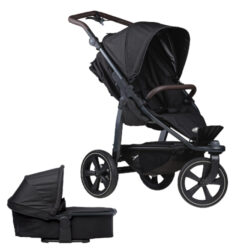 set Mono2 stroller - air chamber wheel 2024 black - kombinovan korek