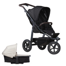 set Mono2 stroller - air wheel 2024 black/sand - kombinovan korek